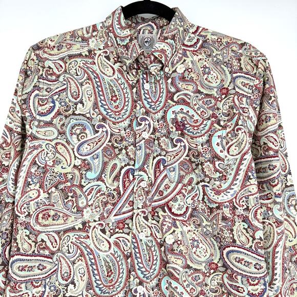 Cinch Boy's Paisley Button Down Long Sleeve Western Shirt Top Size L 12‎ - Picture 3 of 9
